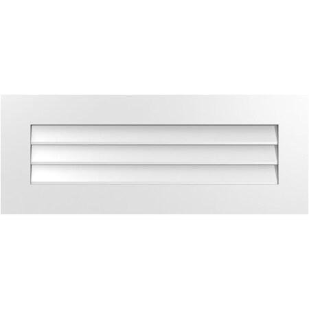 Ekena Millwork Vertical Surface Mount PVC Gable Vent: Non-Functional, w/3-1/2"W x 1"H, Standard Frame, 36"W x 14"H GVPVE36X1401SN